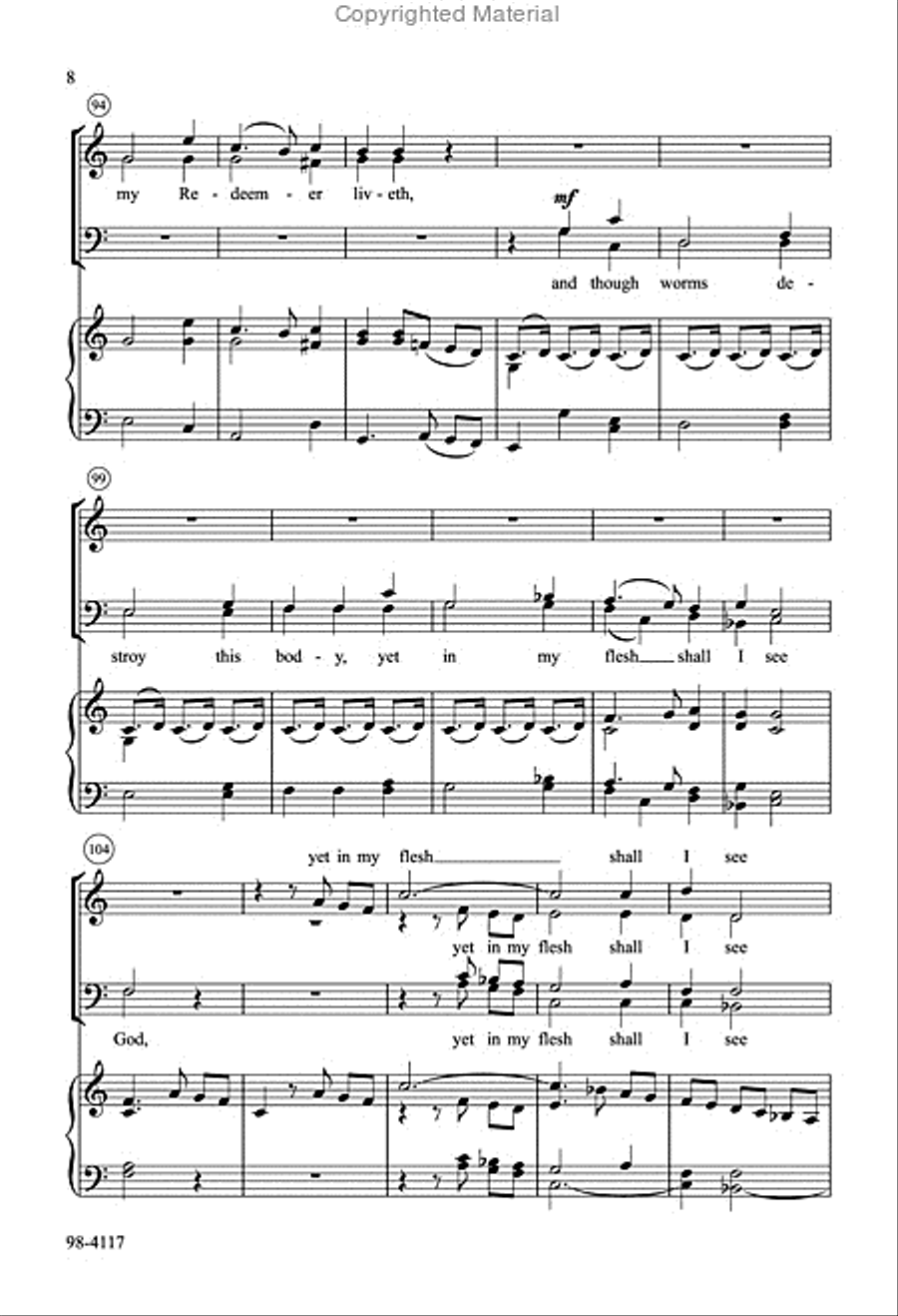 I Know That My Redeemer Liveth from Messiah 4-Part scores gallery preview page 7