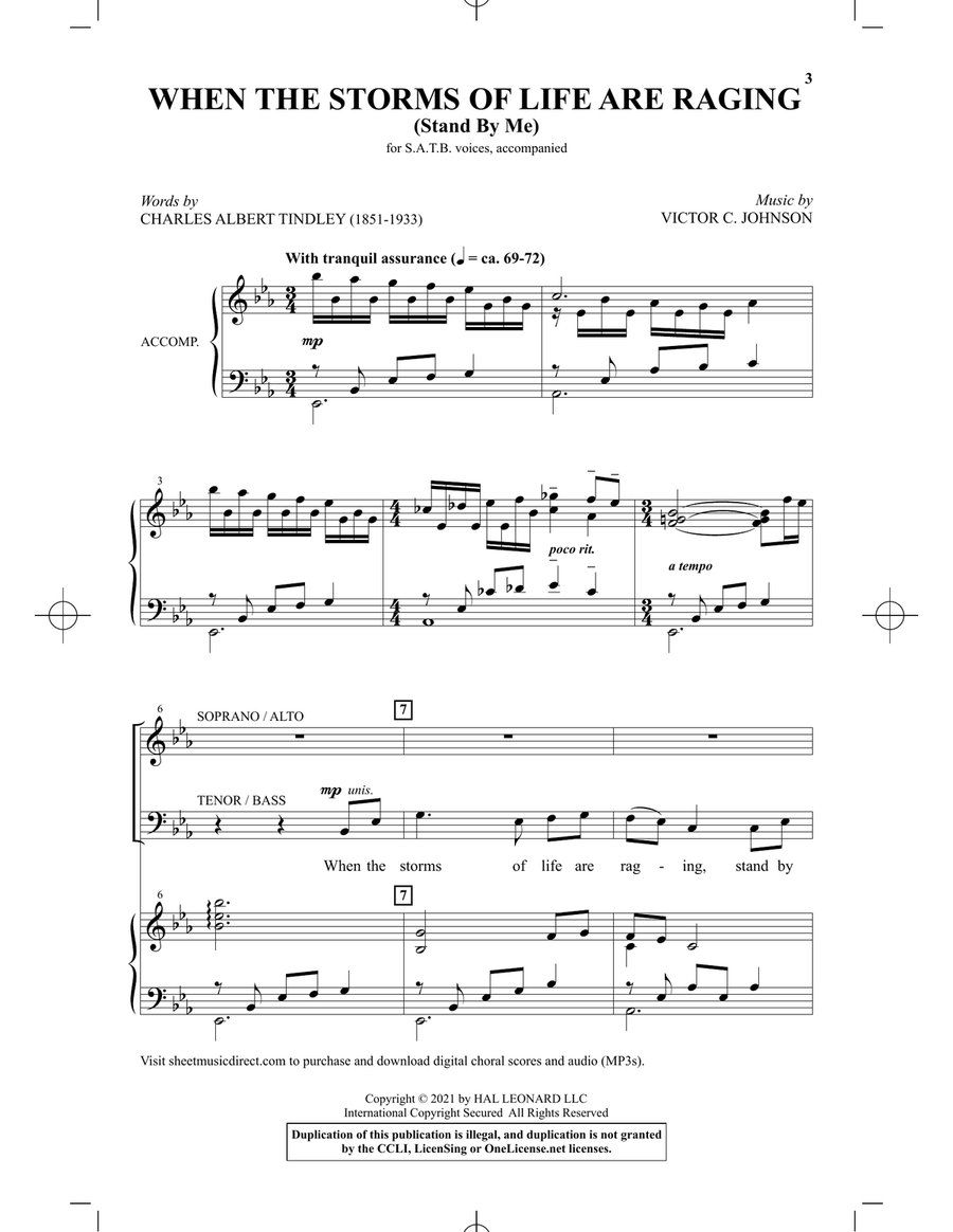 When The Storms Of Life Are Raging (Stand By Me) 4-Part scores gallery preview page 1