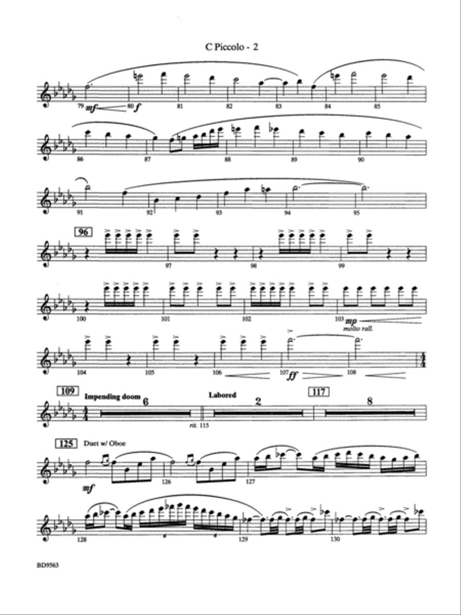 The Inferno: Piccolo The Inferno: Piccolo Concert Band scores gallery preview page 2