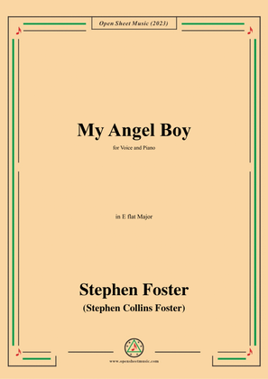 Book cover for S. Foster-My Angel Boy,in E flat Major