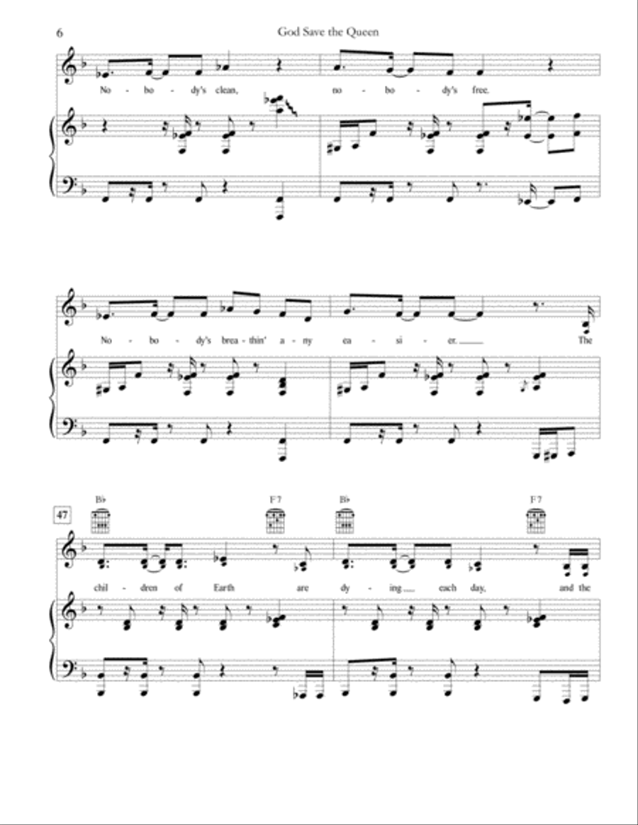 God Save The Queen Voice scores gallery preview page 6