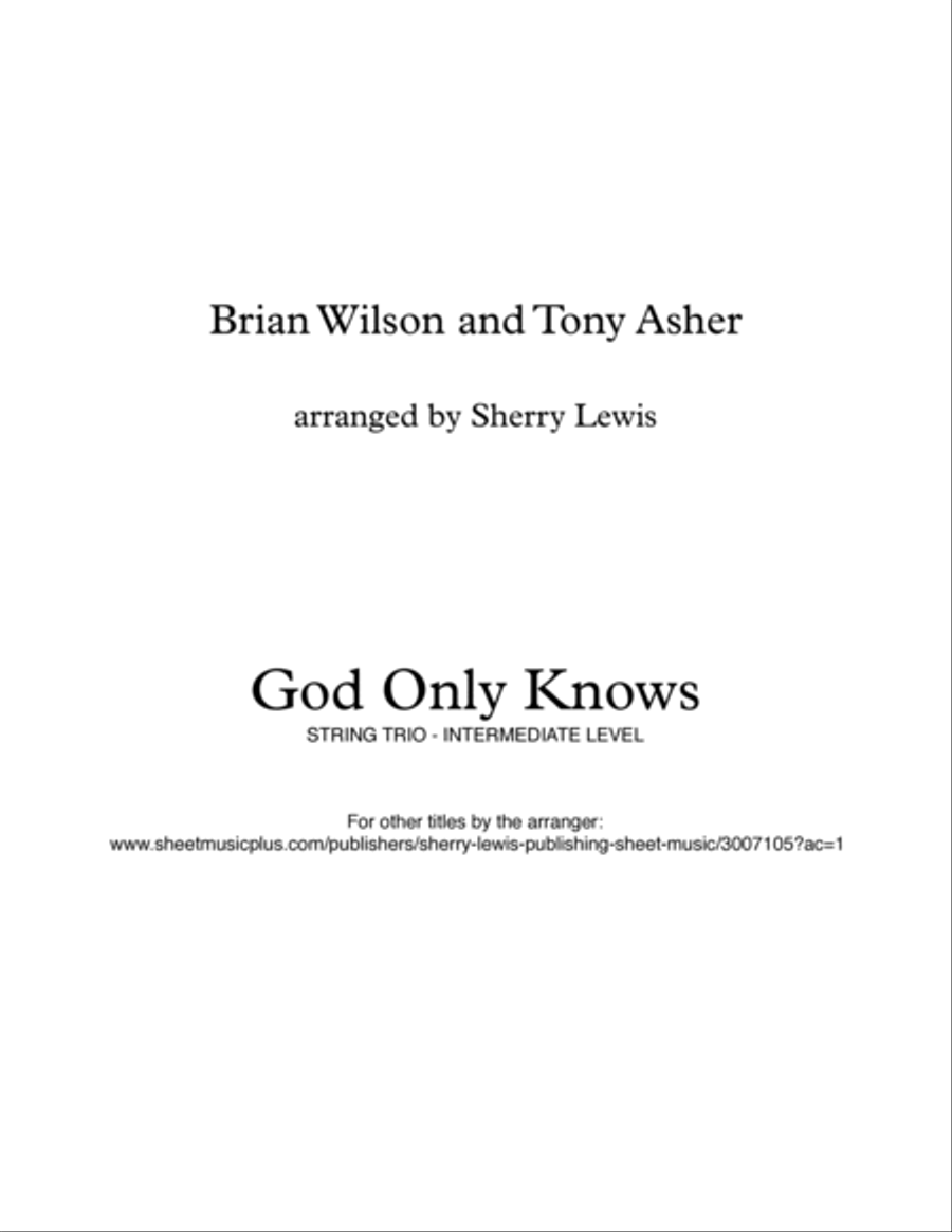 God Only Knows String Trio scores gallery preview page 2