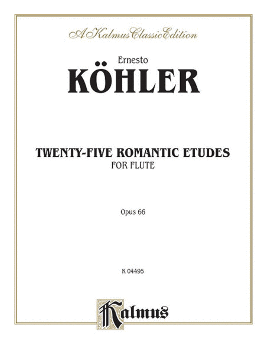 Twenty-five Romantic Etudes, Op. 66 Flute scores gallery preview page 1