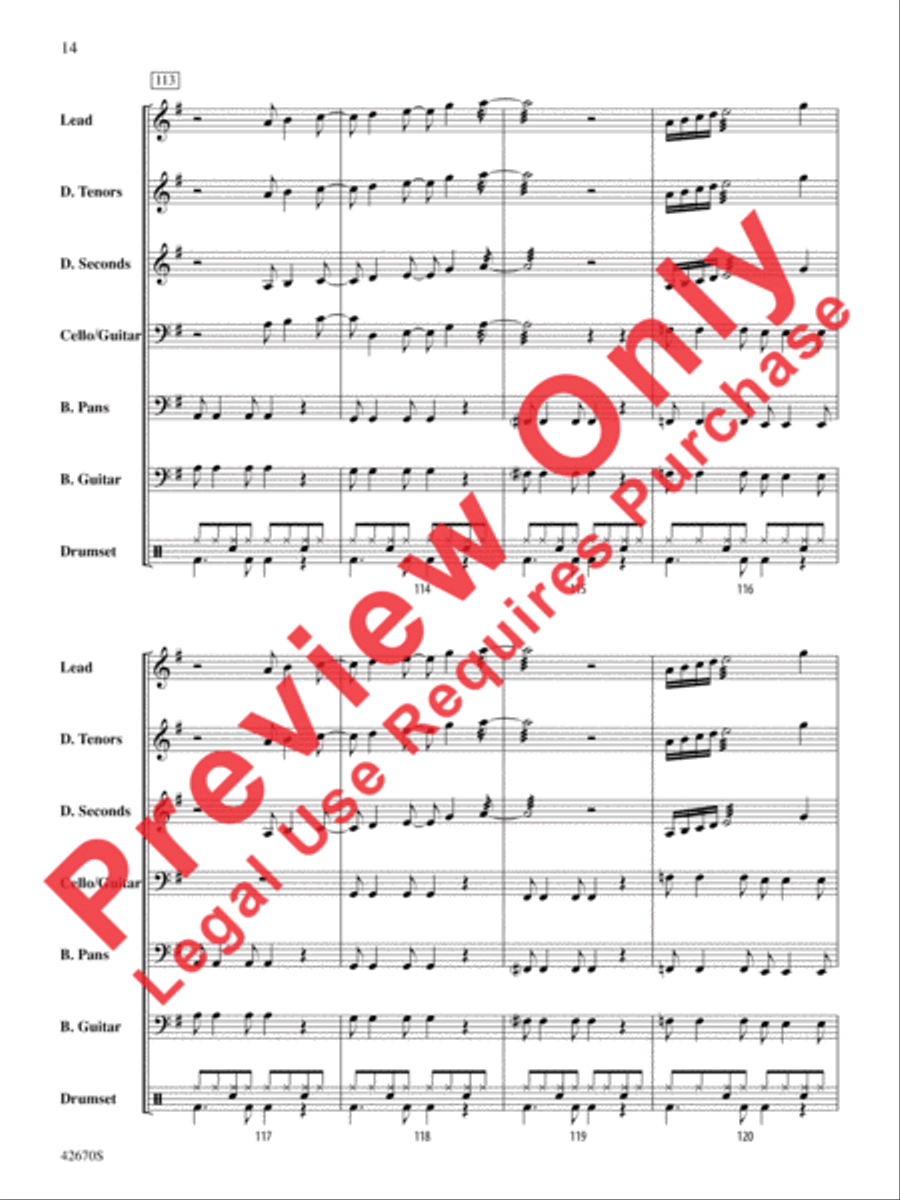 25 or 6 to 4 Steel Drum Band scores gallery preview page 15