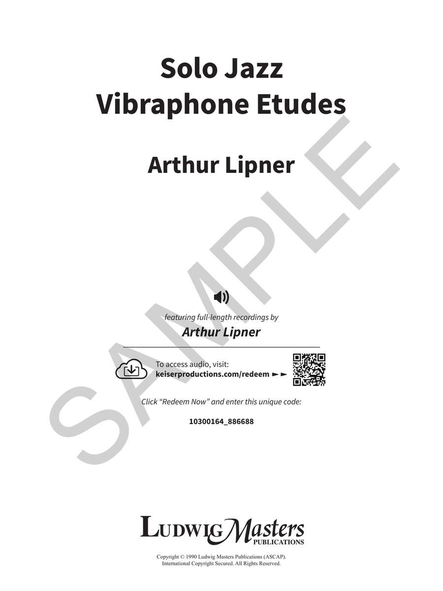 Solo Jazz Vibraphone Etudes Small Ensemble scores gallery preview page 2