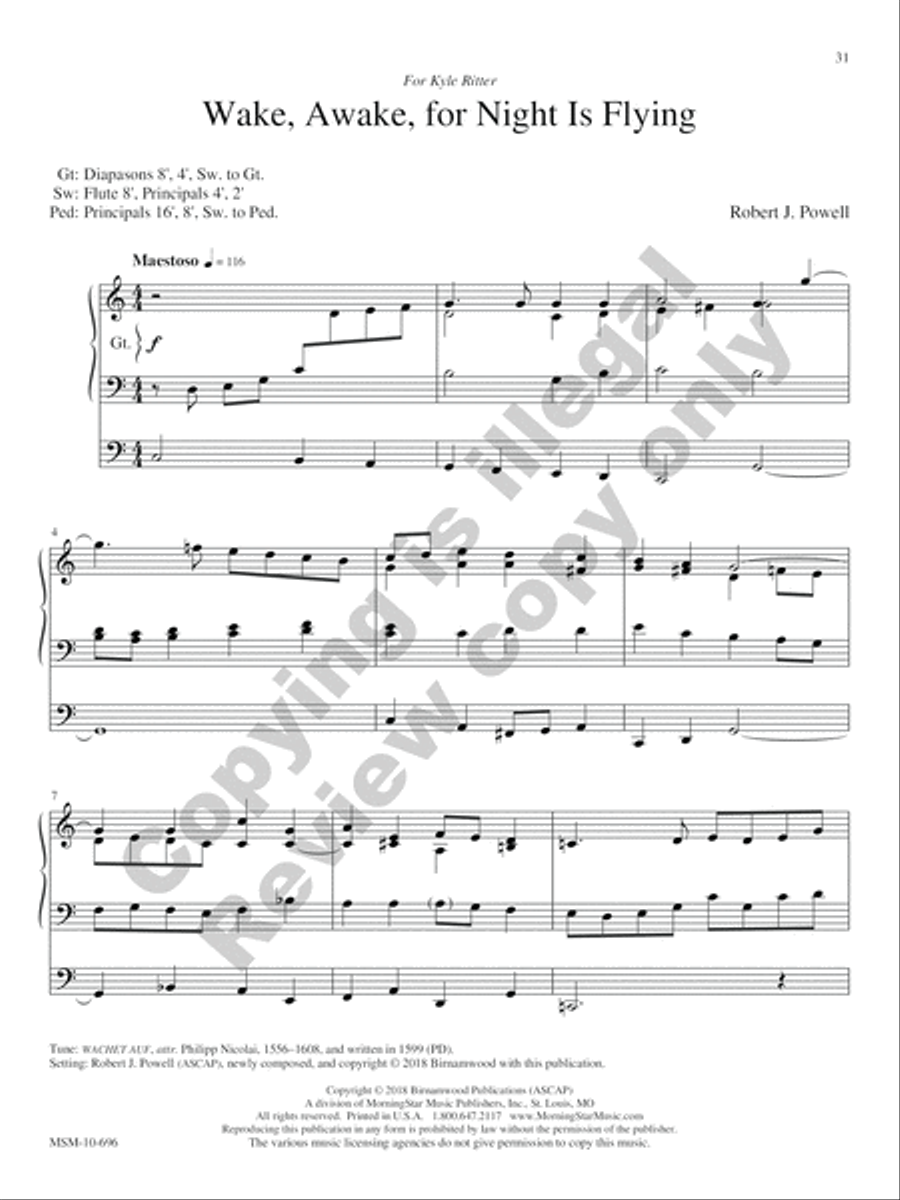 O for a Thousand Tongues: 12 Preludes and Postludes for the Church Year Organ scores gallery preview page 12