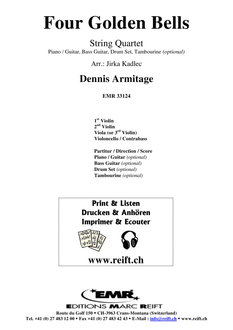 Four Golden Bells Cello scores gallery preview page 1