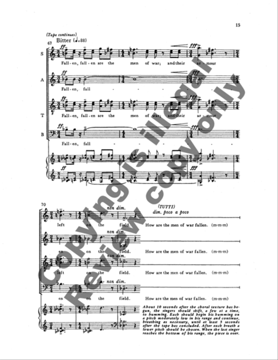 The Lament of David 4-Part scores gallery preview page 16