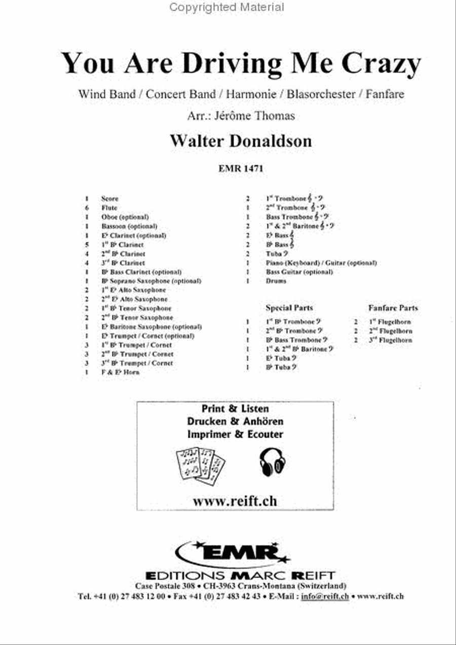 You Are Driving Me Crazy Concert Band scores gallery preview page 2