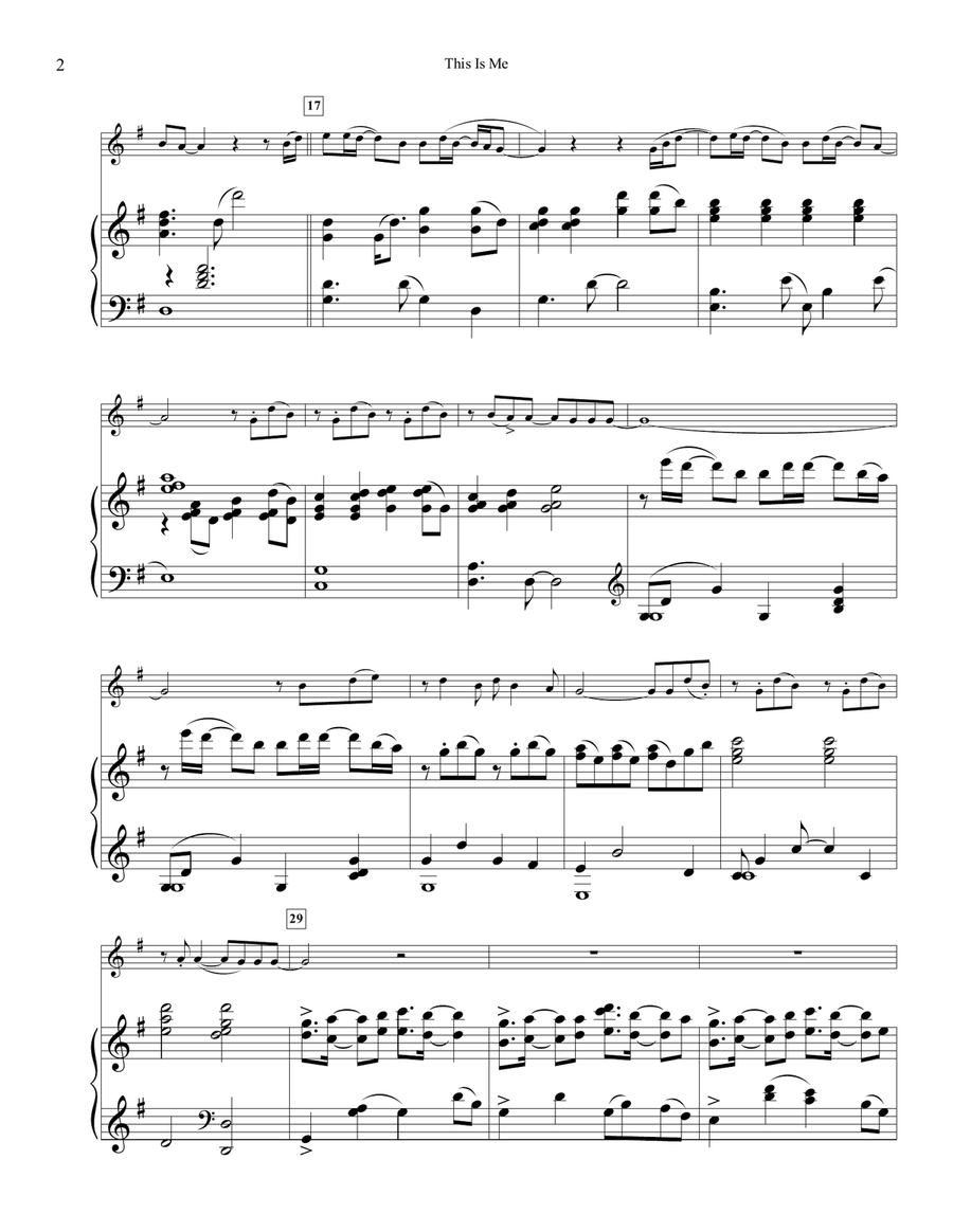 This Is Me Violin Solo scores gallery preview page 3