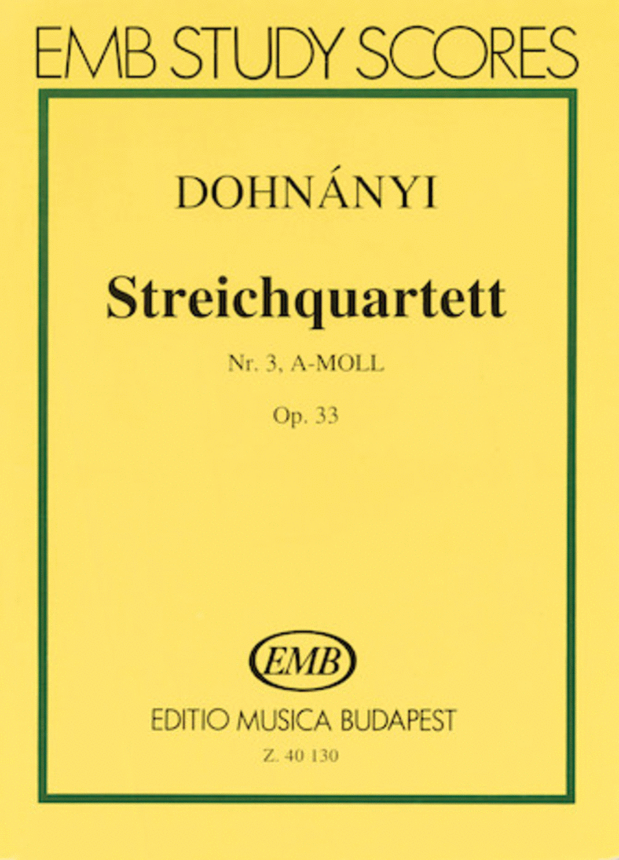 String Quartet No. 3 in A Minor, Op. 33 String Quartet scores gallery preview page 1