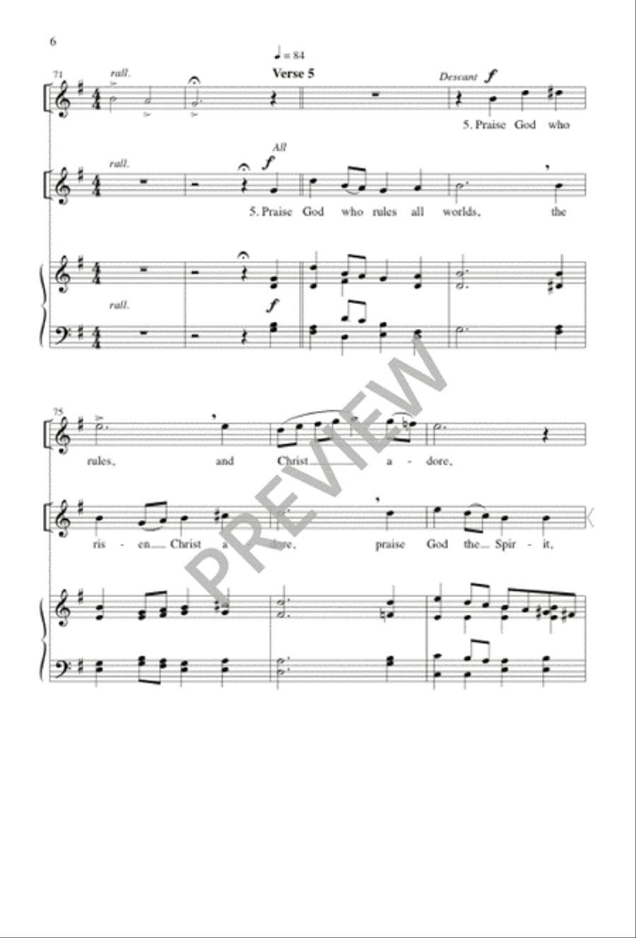 Rejoice, You Pure in Heart 4-Part scores gallery preview page 7