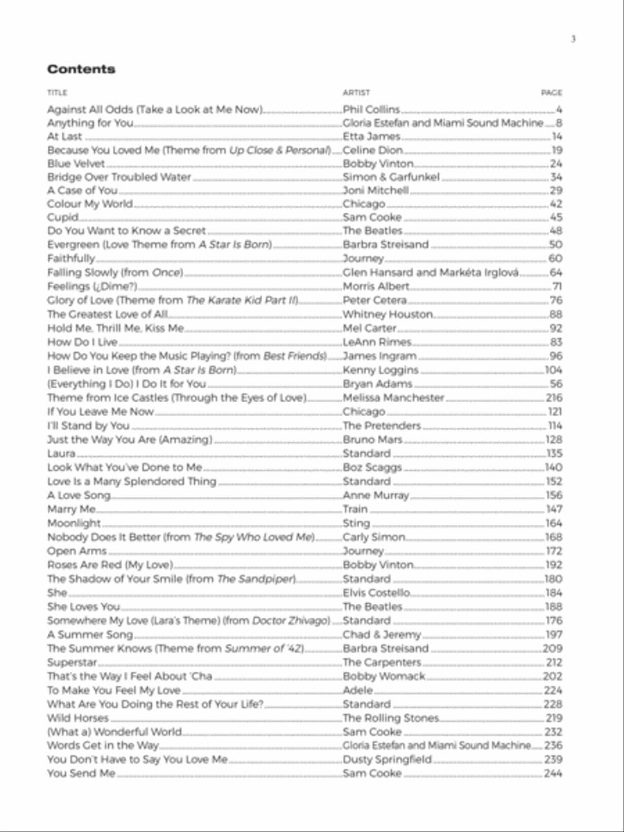 Best Romance Songs Best Romance Songs Piano, Vocal, Guitar scores gallery preview page 4