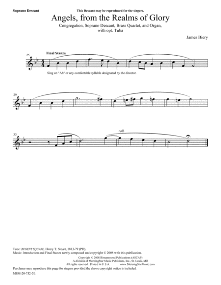 Angels, from the Realms of Glory (Regent Square) Choir scores gallery preview page 6