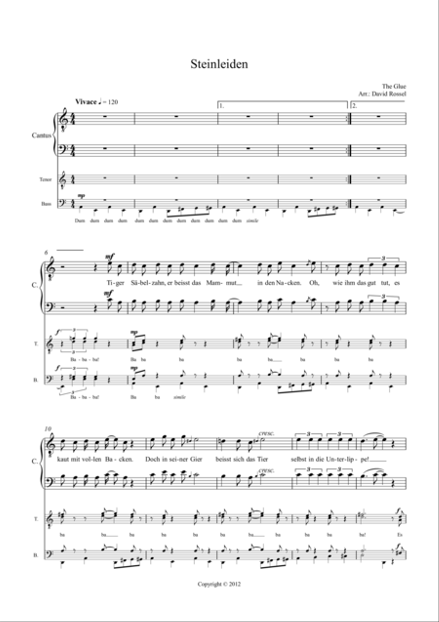 Steinleiden Choir scores gallery preview page 1