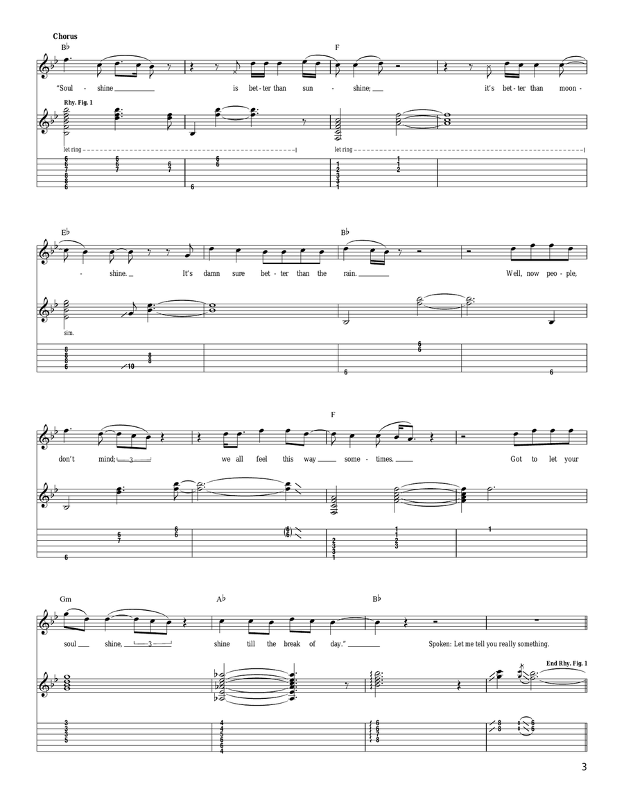 Soul Shine Acoustic Guitar scores gallery preview page 3