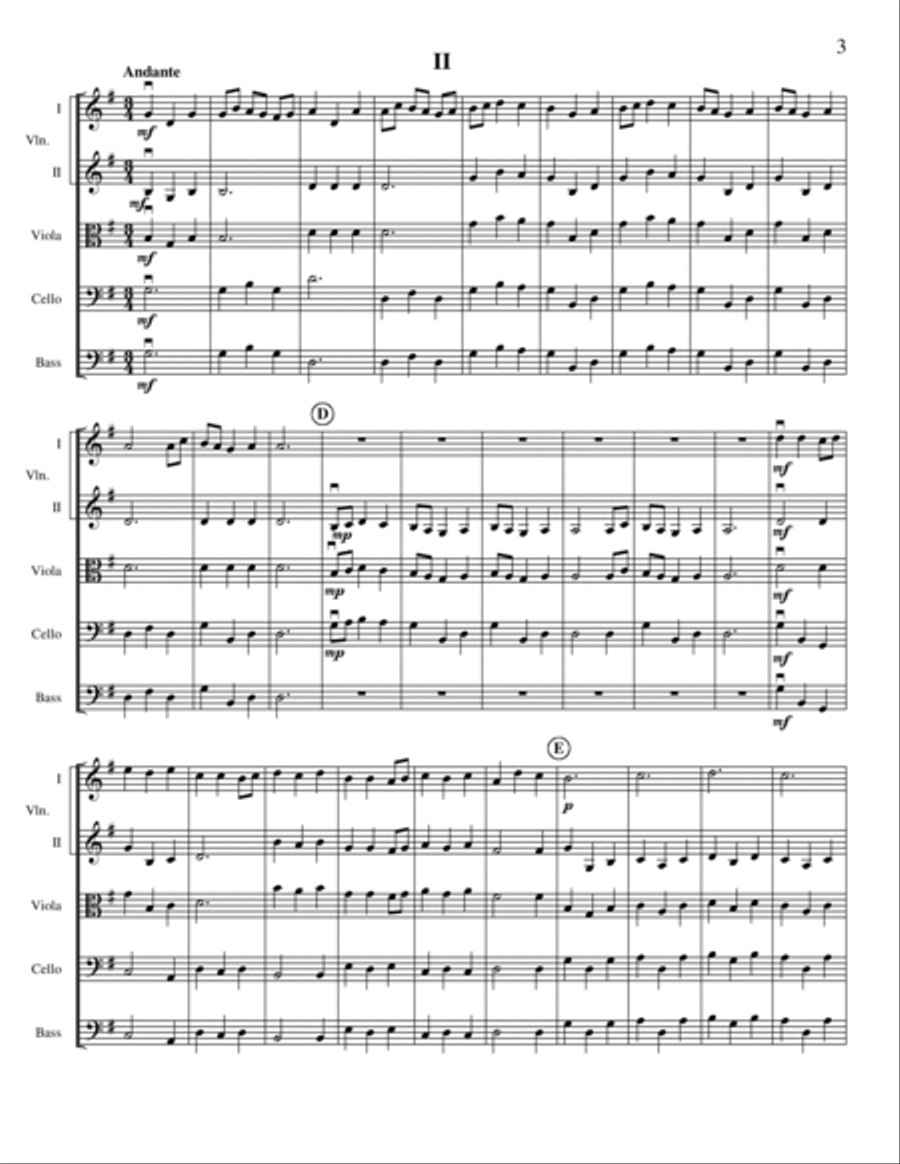 Three Pieces from "Water Music Suite"-score