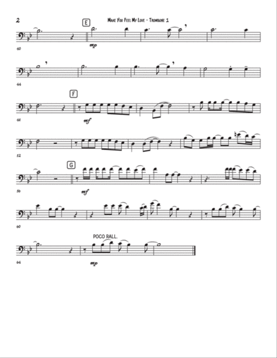 Make You Feel My Love Make You Feel My Love Brass Quartet scores gallery preview page 3