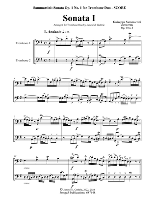 Sammartini: Sonata Op. 1 No. 1 for Trombone Duo