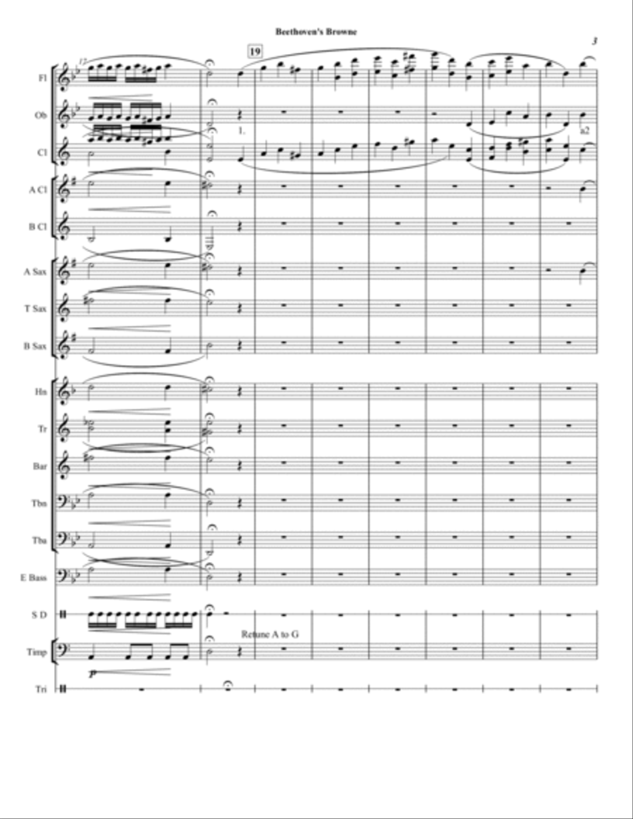 Beethoven’s Browne Concert Band scores gallery preview page 4