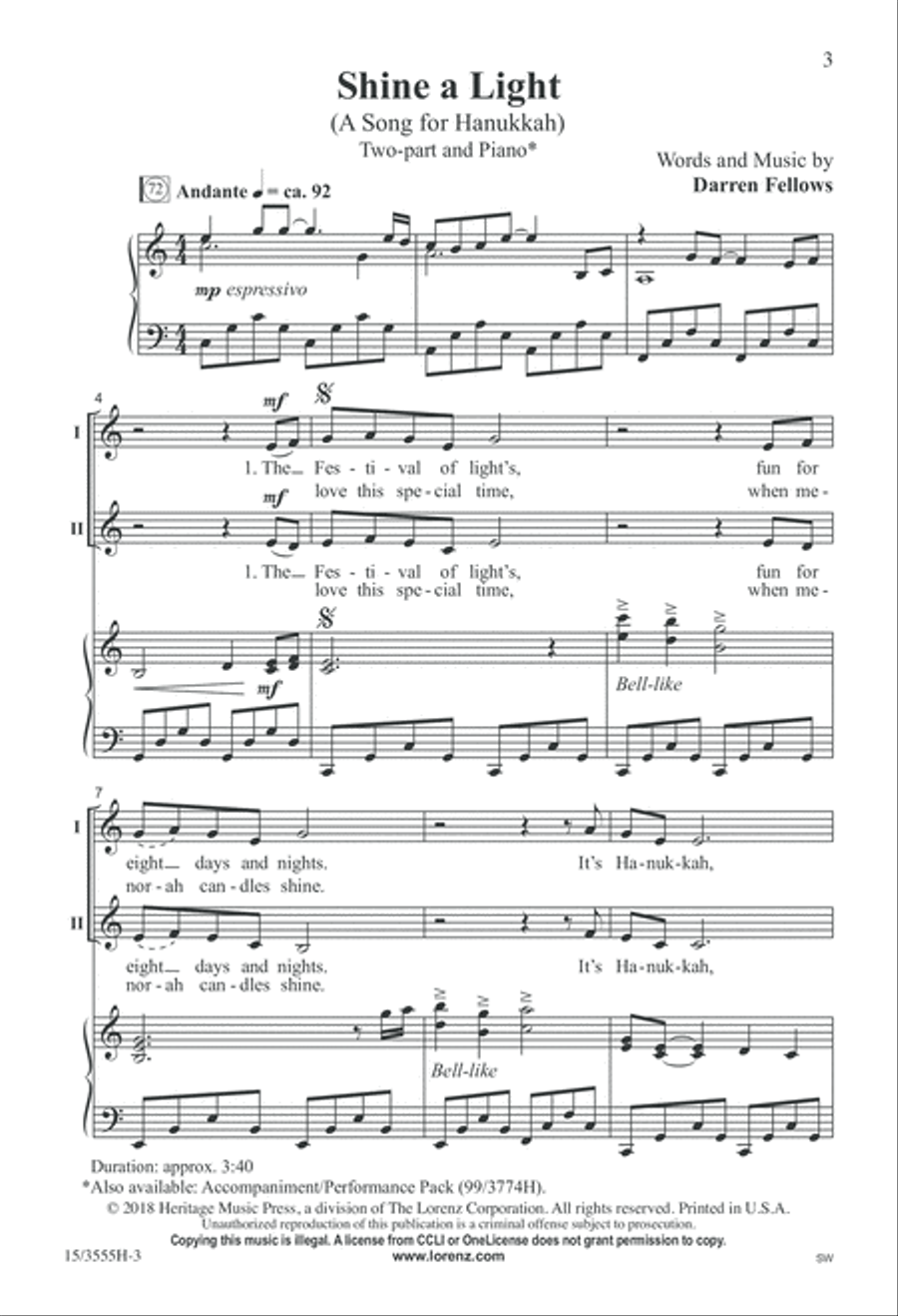 Shine a Light Shine a Light 2-Part scores gallery preview page 3