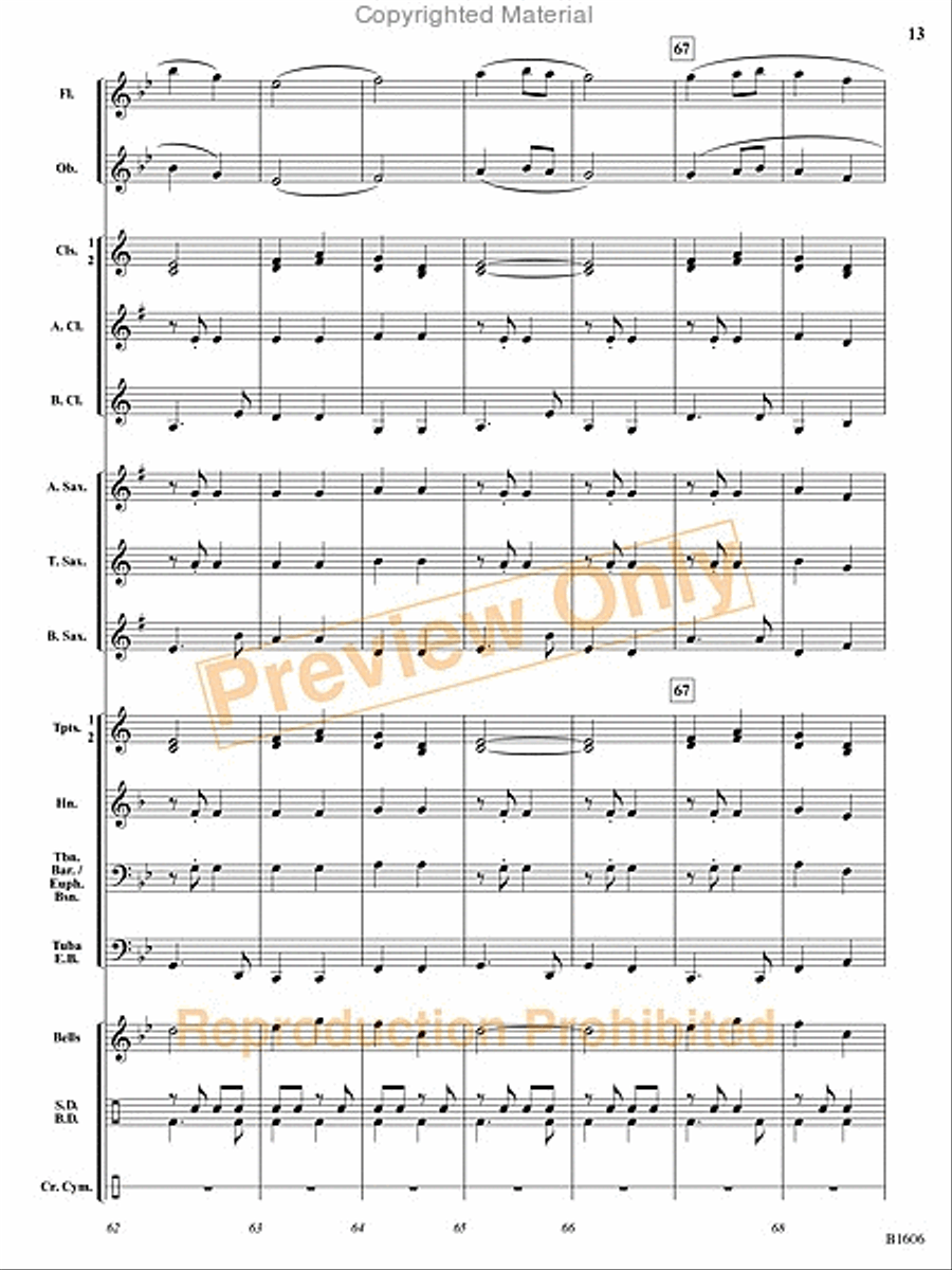 March of the Hyperion Guards Concert Band scores gallery preview page 14