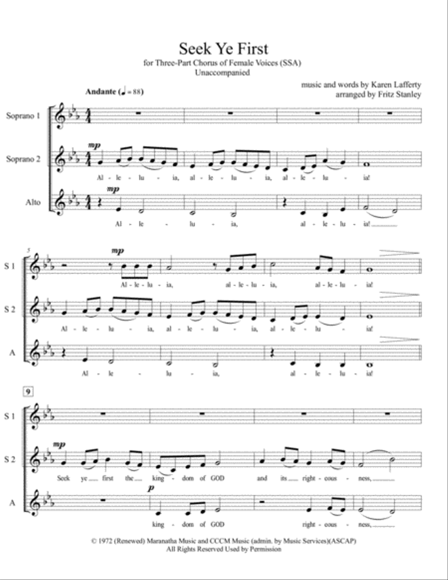 Seek Ye First SSA scores gallery preview page 2