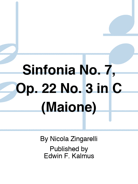 Sinfonia No. 7, Op. 22 No. 3 in C (Maione)
