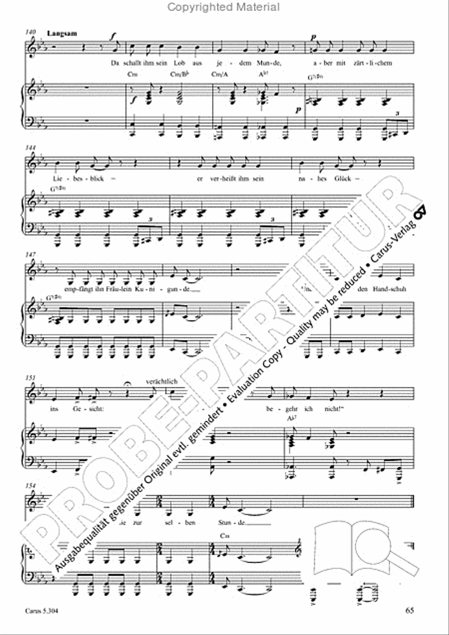 Schindler: Rosenzeit. Ein Liederzyklus uber die Liebe. Chansons fur Singstimme und Klavier Piano scores gallery preview page 66