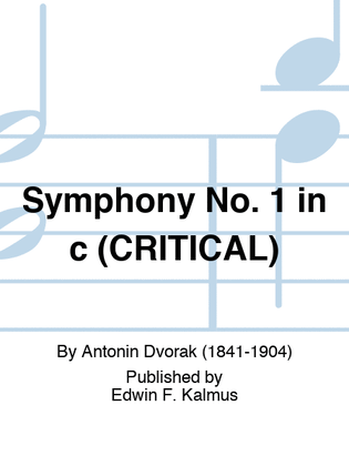 Book cover for Symphony No. 1 in c (CRITICAL)