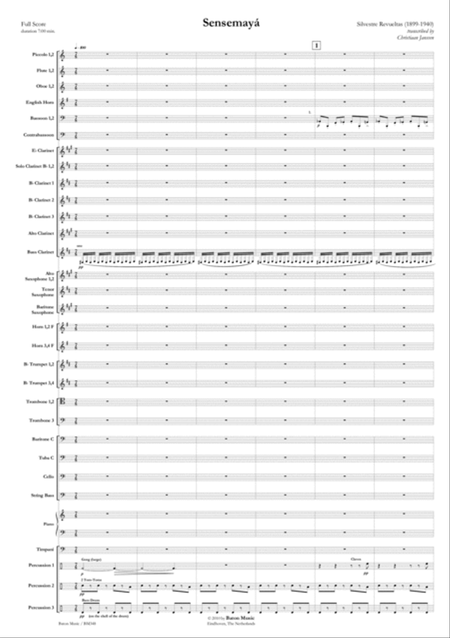 Sensemayá Concert Band scores gallery preview page 2