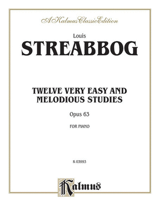 Book cover for Twelve Very Easy and Melodious Studies, Op. 63