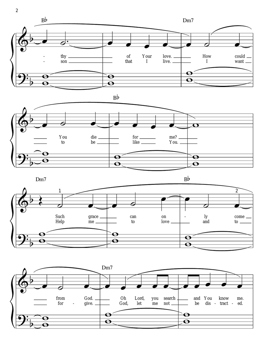 Go And Sin No More (arr. Phillip Keveren) Easy Piano scores gallery preview page 2