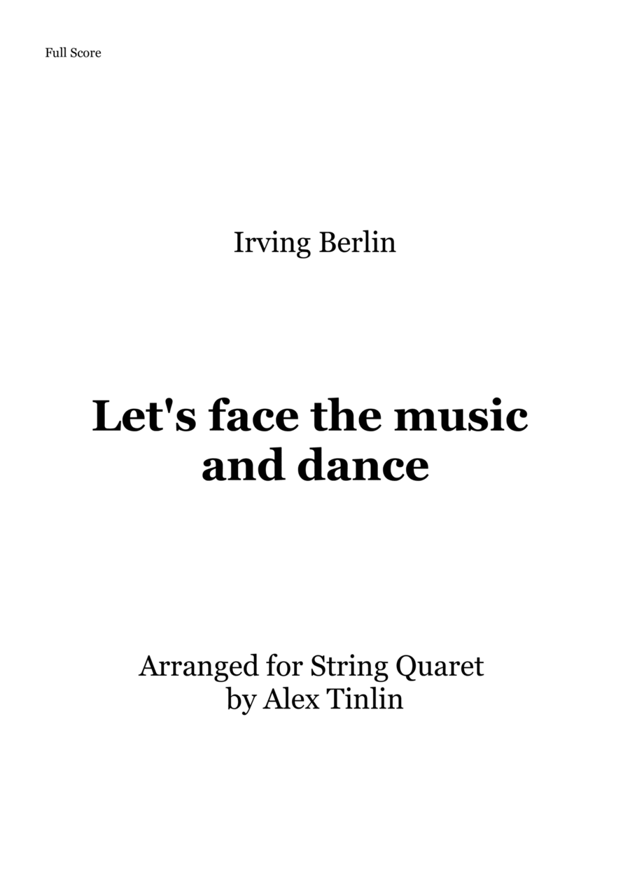 Let''s Face The Music And Dance String Quartet scores gallery preview page 1