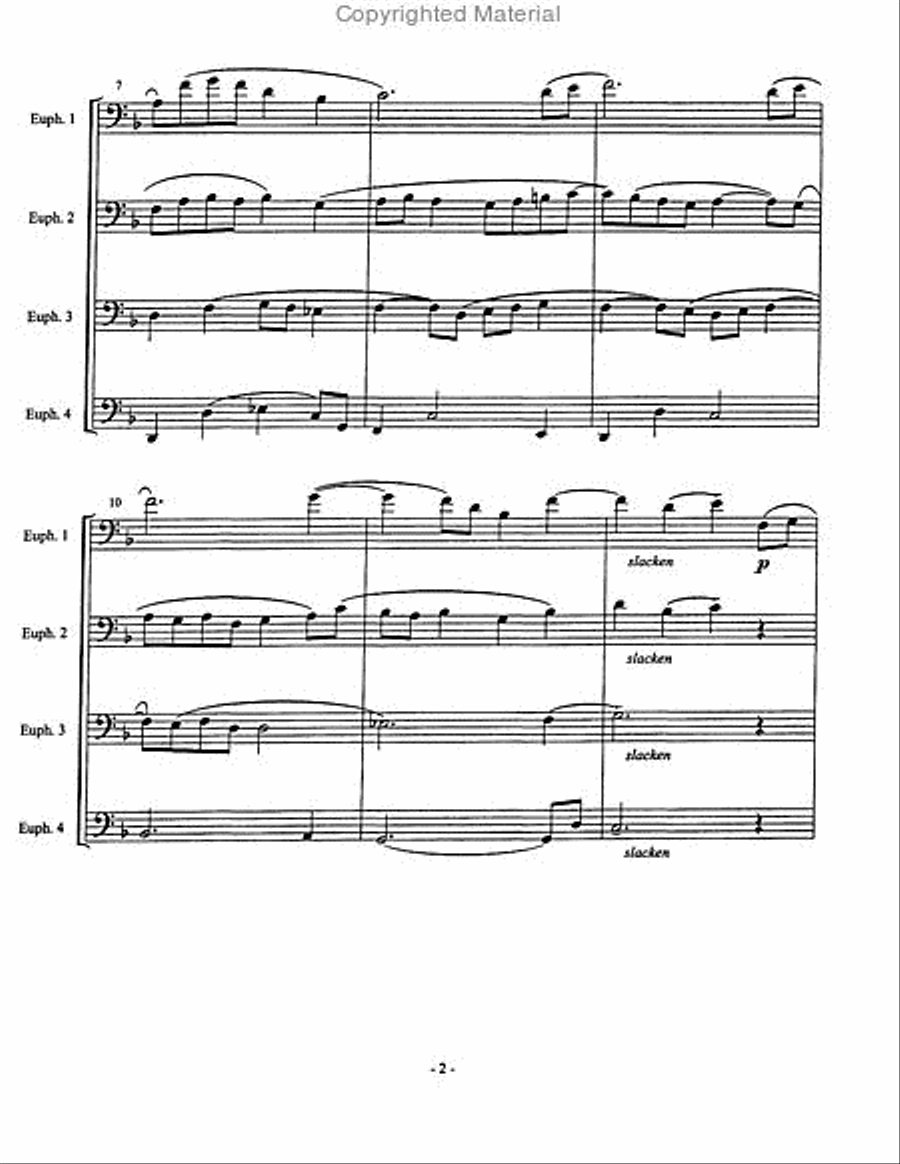 Adagio Adagio Euphonium Quartet scores gallery preview page 3