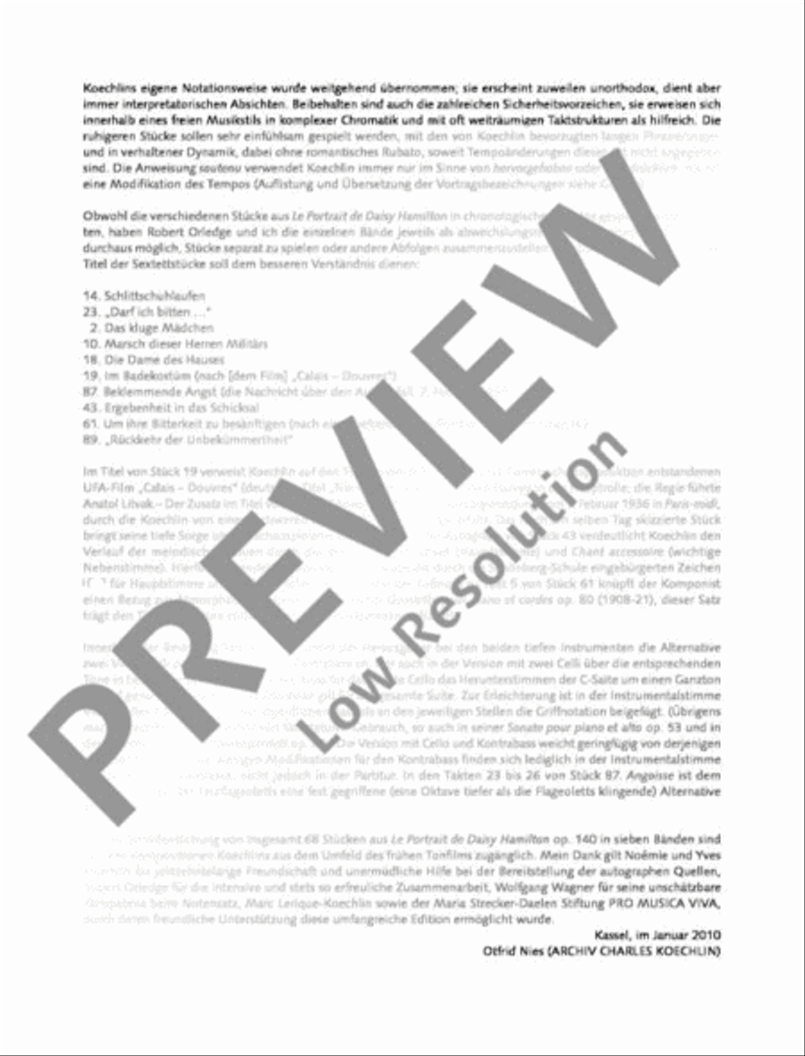 Le Portrait de Daisy Hamilton Chamber Music scores gallery preview page 4