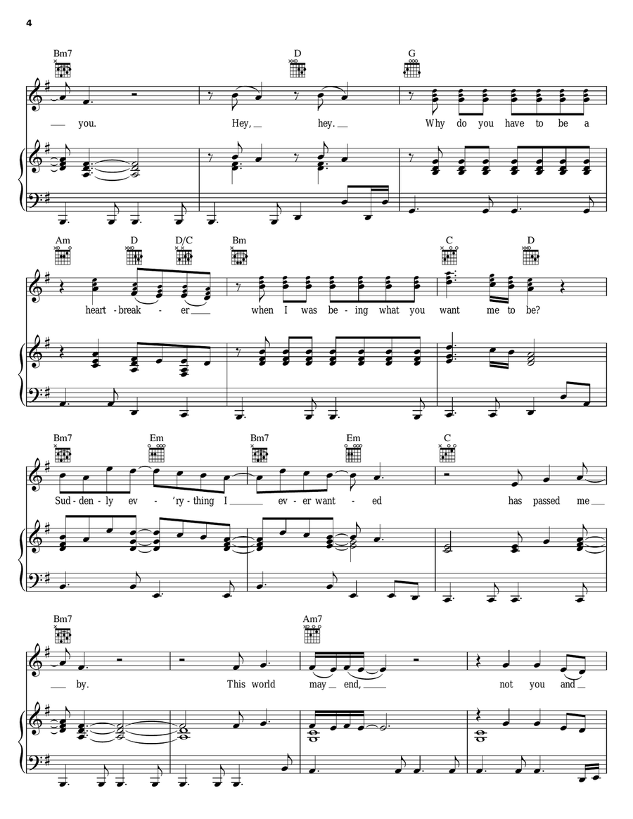 Heartbreaker Heartbreaker Piano, Vocal, Guitar scores gallery preview page 4