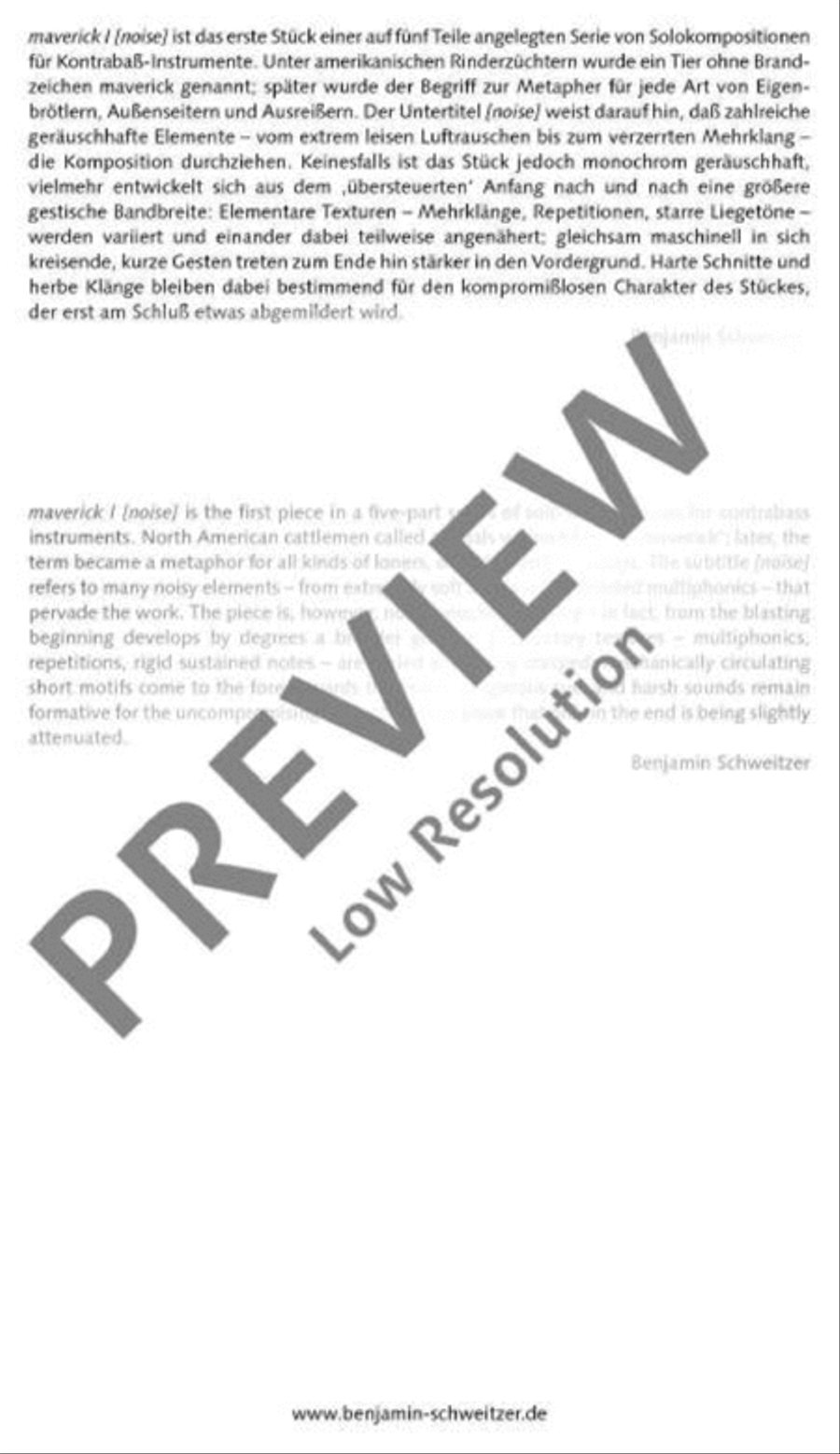 maverick I (noise) maverick I (noise) Bass Clarinet scores gallery preview page 5
