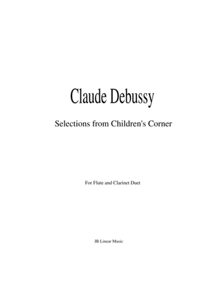 Book cover for Debussy Children's Corner for flute and clarinet duet