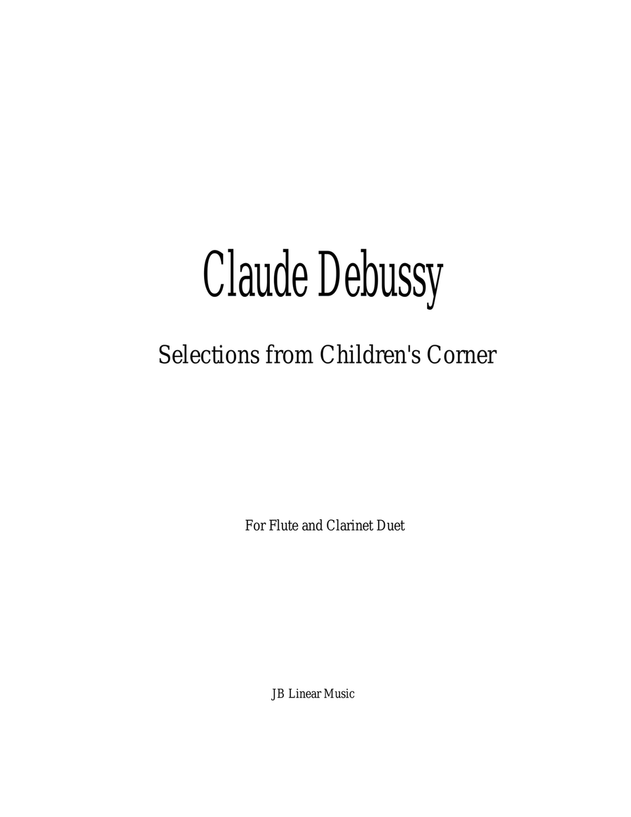 Debussy Children's Corner for flute and clarinet duet Debussy Children's Corner for flute and clarinet duet Woodwind Duet scores gallery preview page 1