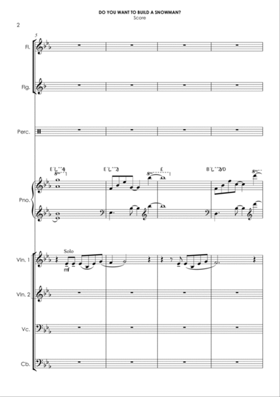 Do You Want To Build A Snowman? (broadway Version) Flute scores gallery preview page 5