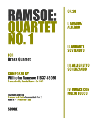 Quartet No. 1 for Brass - Wilhelm Ramsoe, Op. 20
