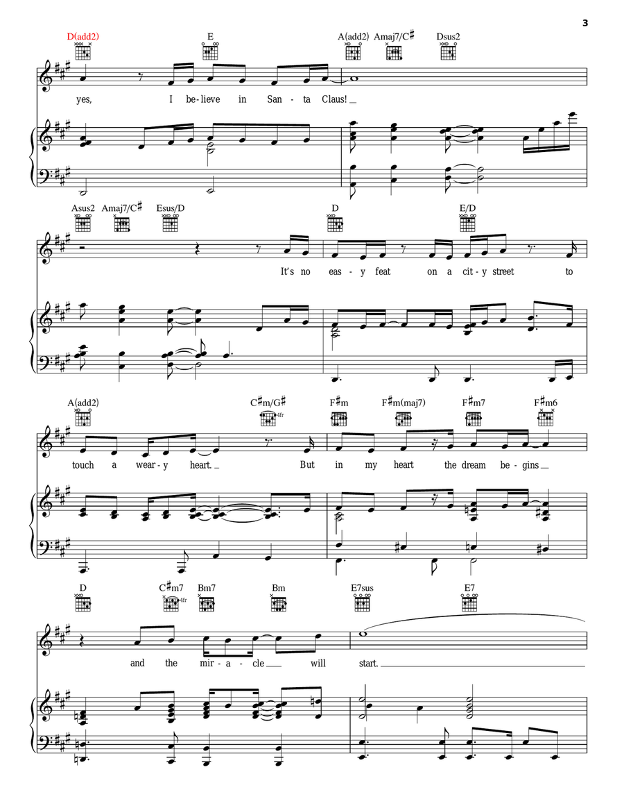 I Believe Piano, Vocal, Guitar scores gallery preview page 3
