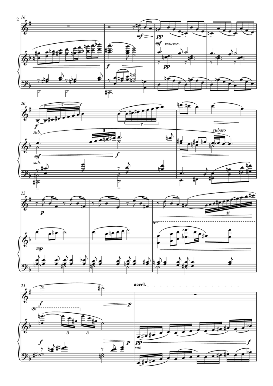 Autumn Leaves (for B flat clarinet and piano) B-Flat Clarinet scores gallery preview page 2