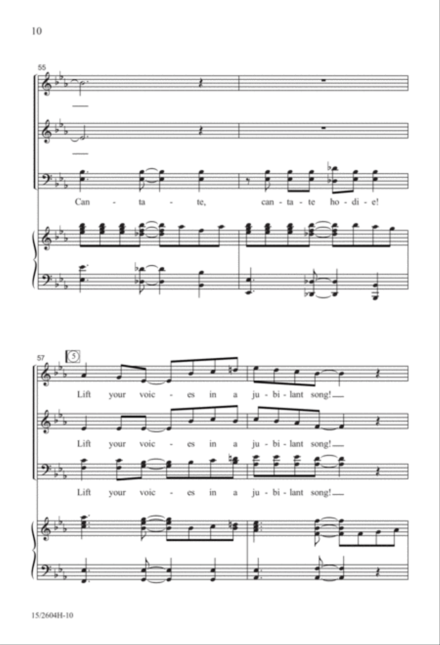 Cantate Hodie! (Sing Today) 4-Part scores gallery preview page 11