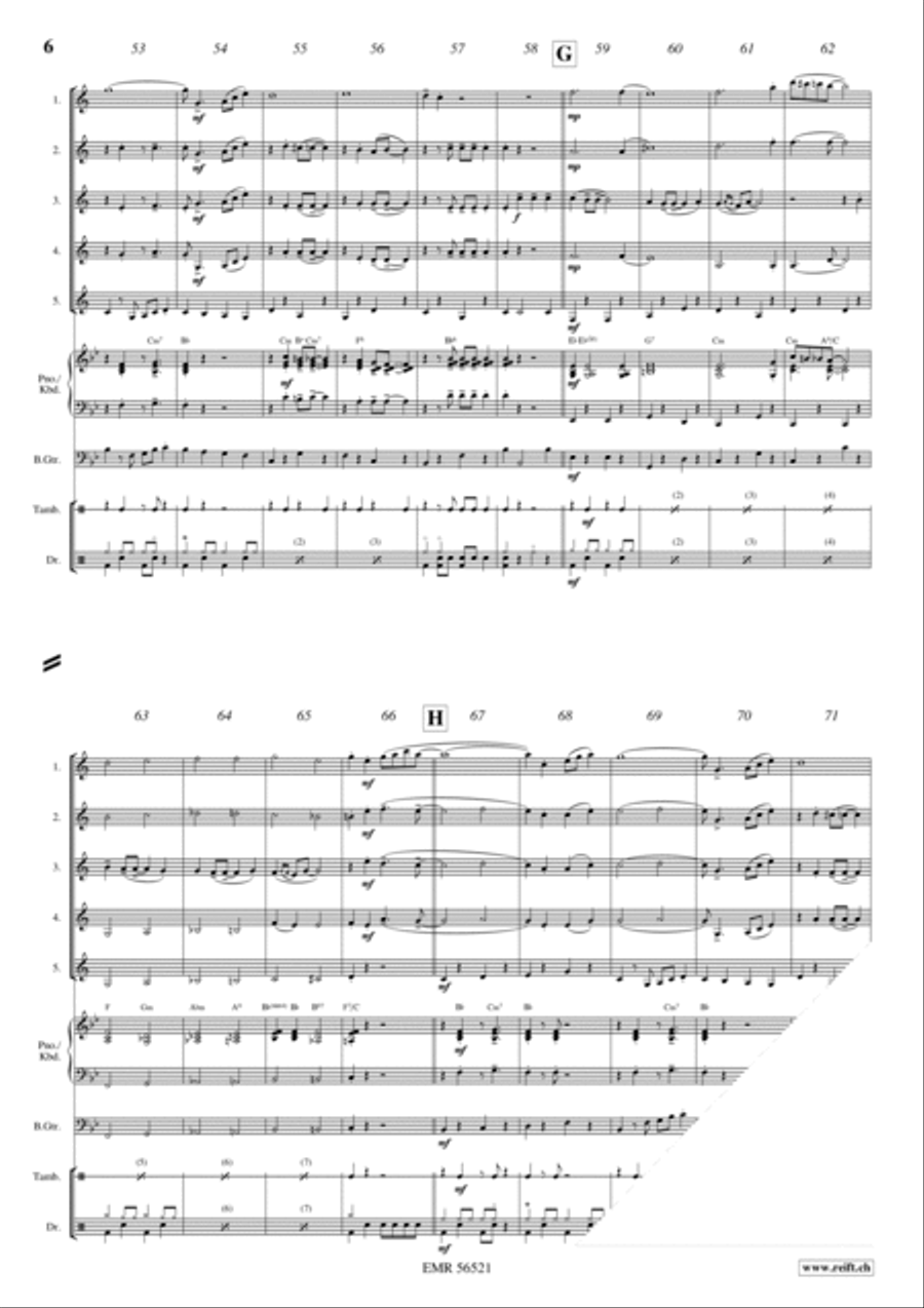 Charleston Medley Clarinet Quintet scores gallery preview page 6