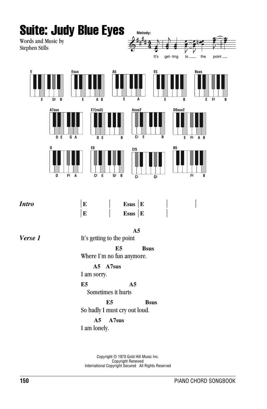 Suite: Judy Blue Eyes Piano scores gallery preview page 1