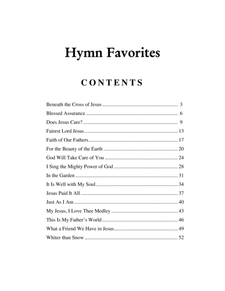 Hymn Favorites, Book 1 - A Collection of Sixteen Piano Solos image number null