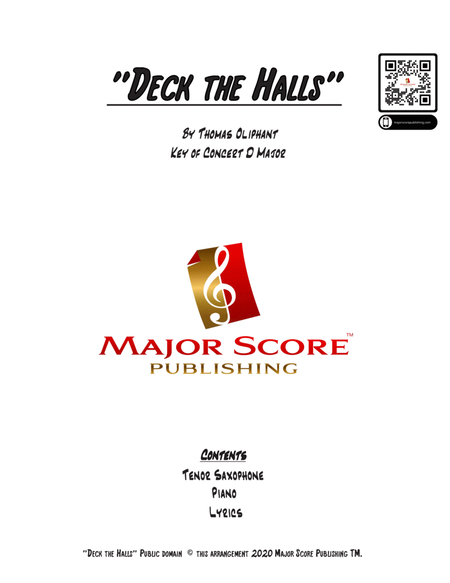Deck the Halls - TENOR SAX & PIANO - D Major image number null