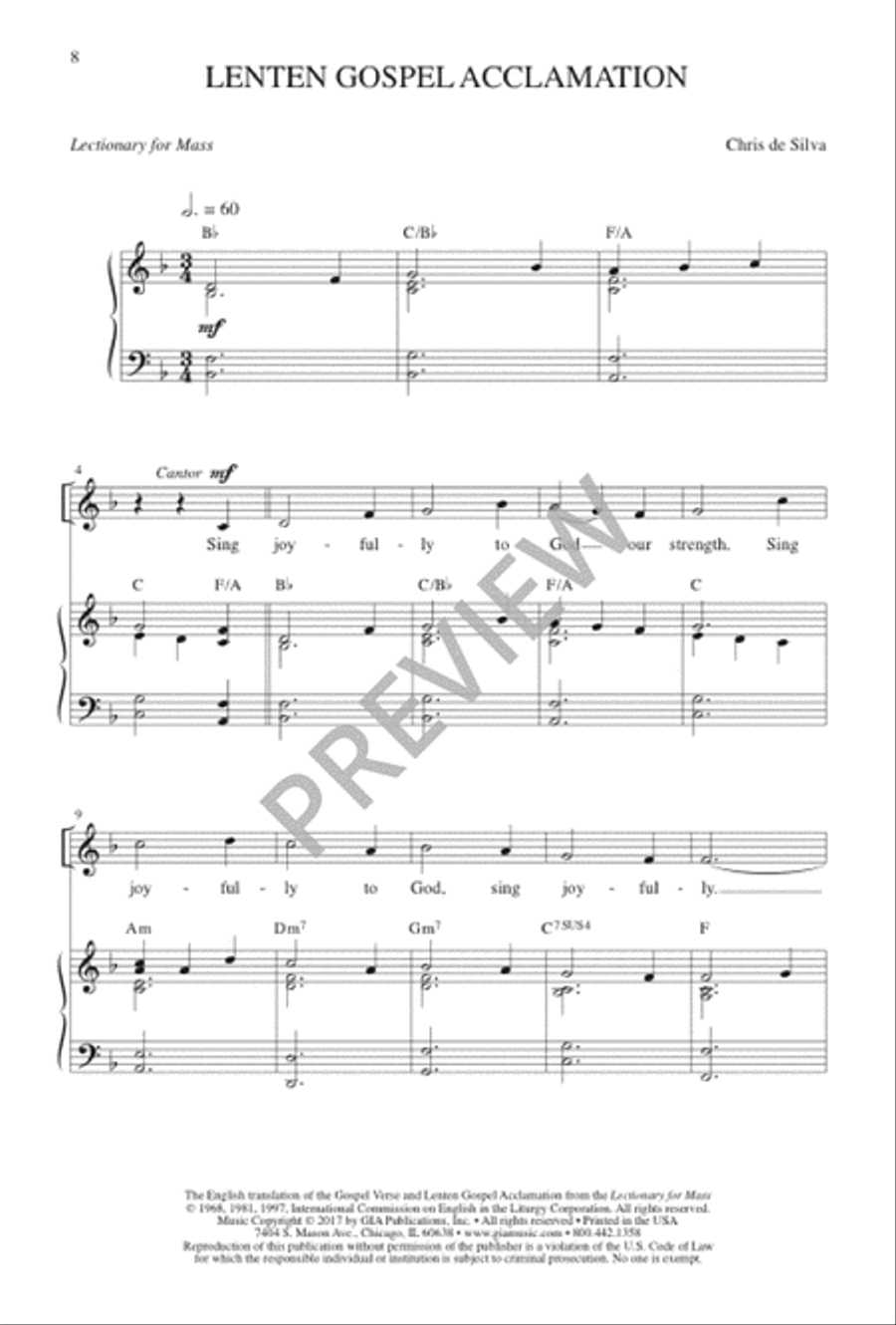 Acclamations for the Order of Celebrating Matrimony 2-Part scores gallery preview page 8